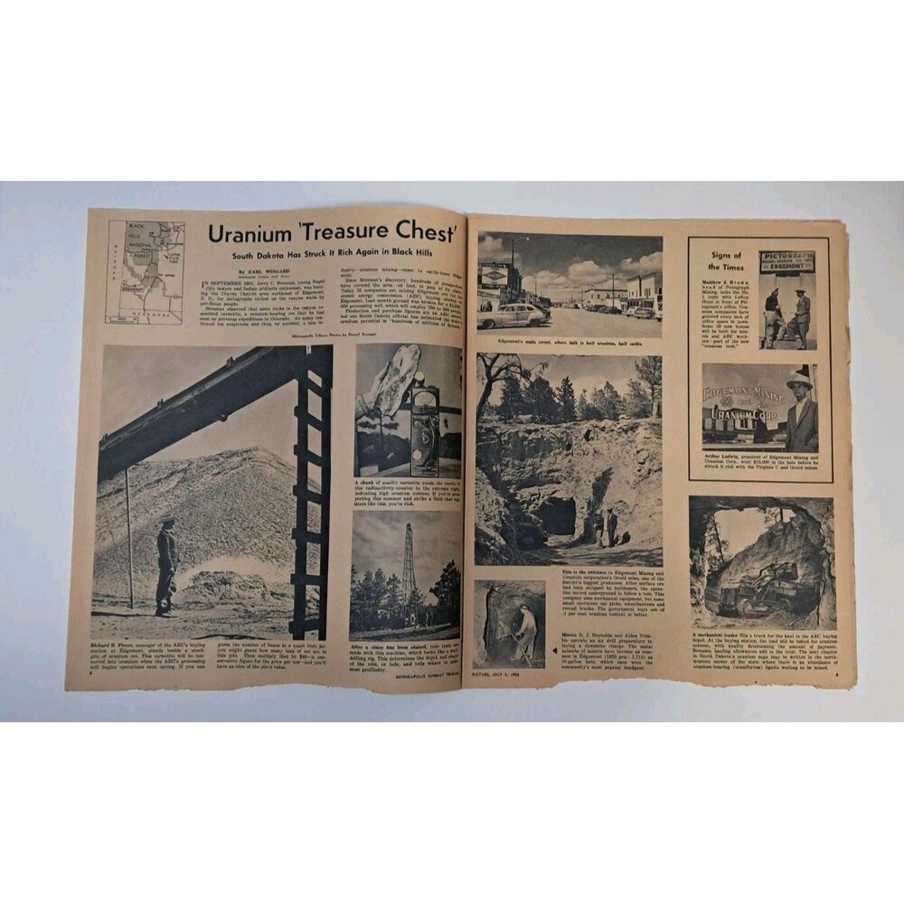 Picture Magazine Minneapolis Sunday Tribune 7/3/1955 Aqua Follies Aqua Dears - Picture 2 of 4